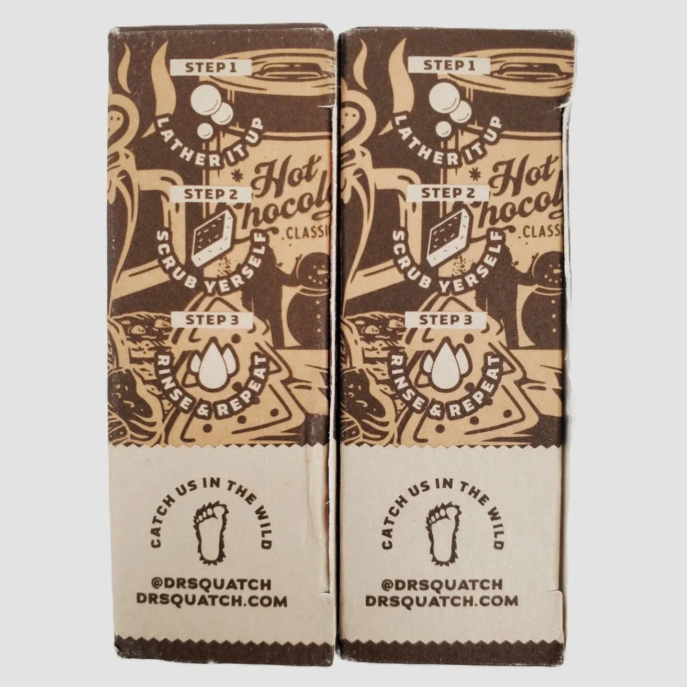 Dr Squatch Hot Choccy Limited Edition Mens Natural Soap 5oz 2 Pack‎ Medium Grit